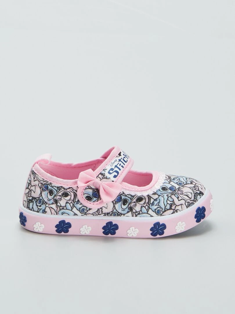 Ballerines en toile ‘Stitch’ Rose