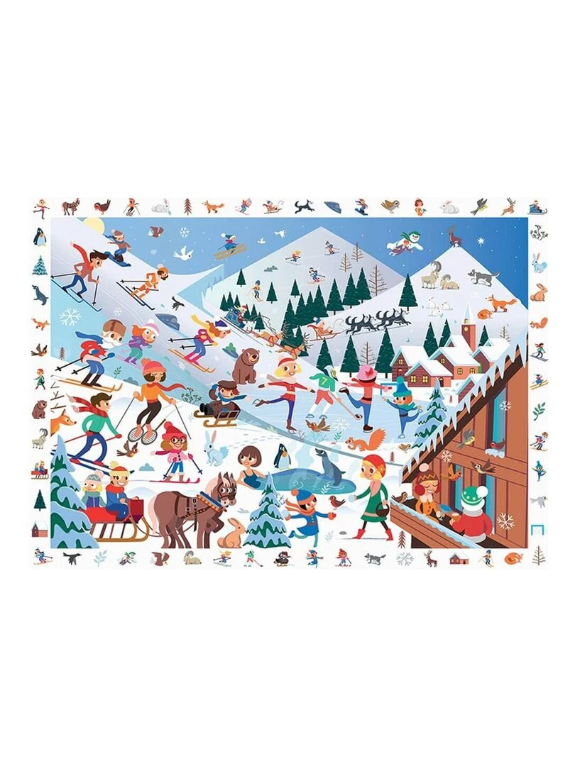 Puzzle 100 pièces : Cherche et Trouve : Sports d'Hiver N/A