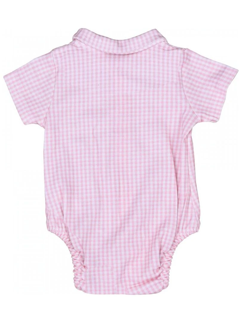 Body bébé manches courtes Vichy Karl Rose