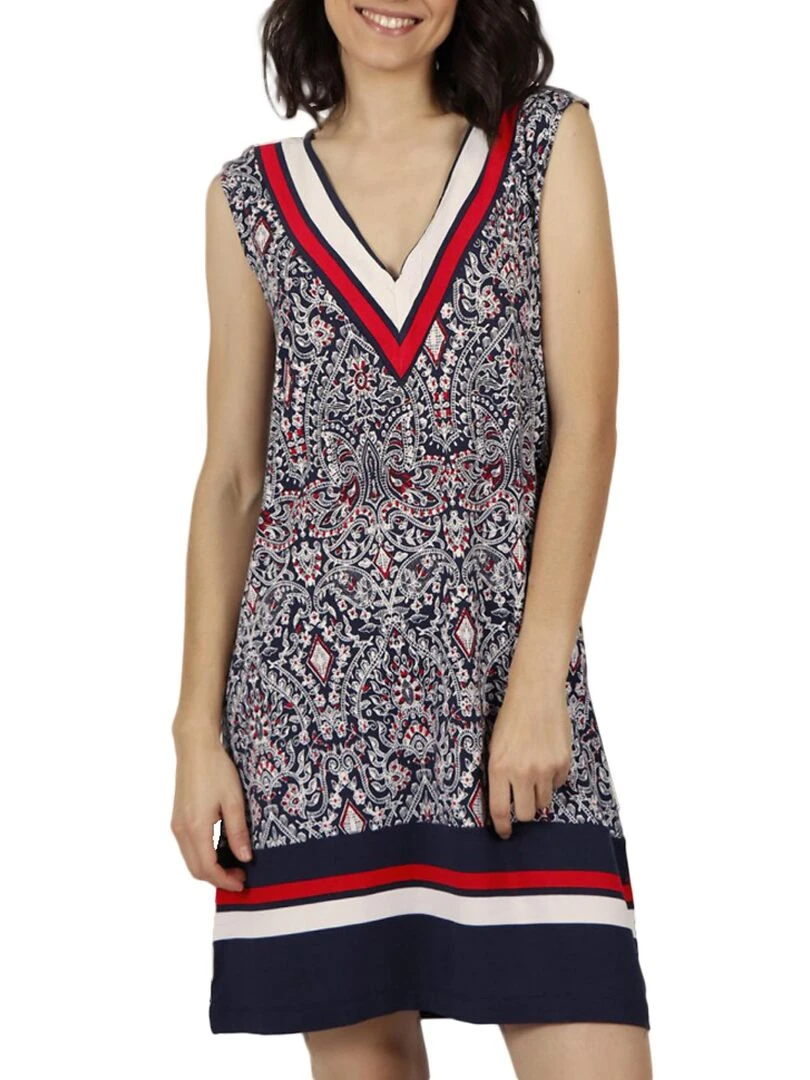 Robe estivale sans manches Navy Style Bleu marine