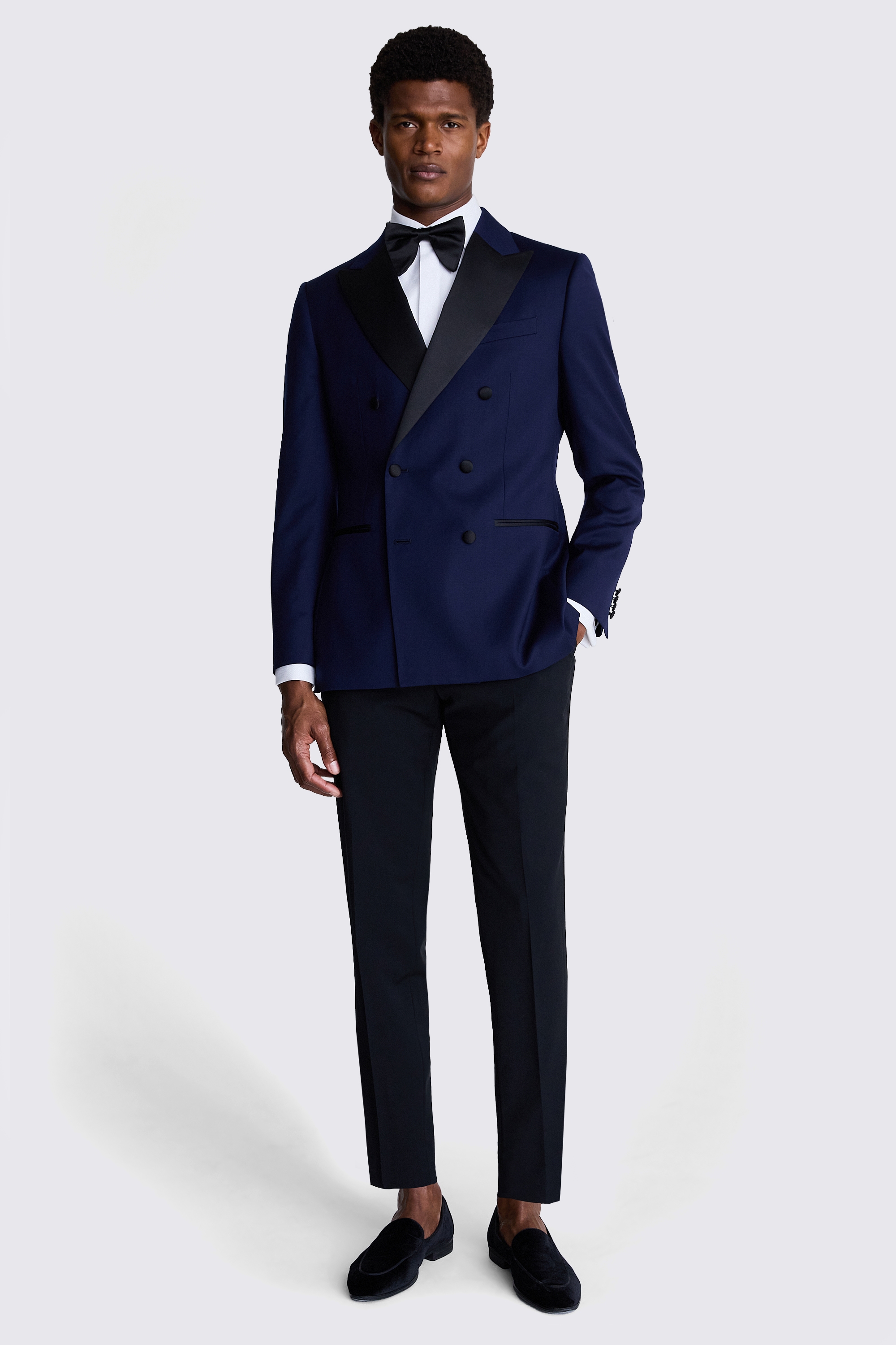 Tailored Fit Navy Twill Tuxedo Jacket Buy Online at Moss