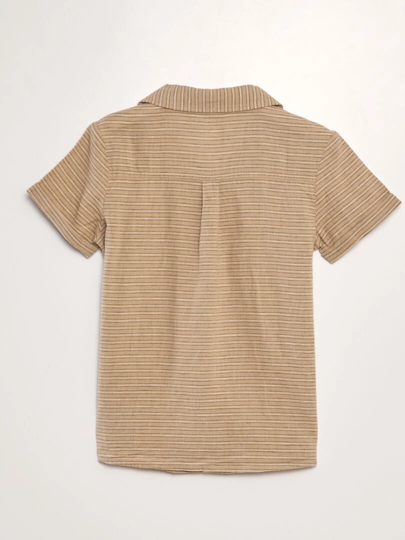 Chemise manches courtes Beige