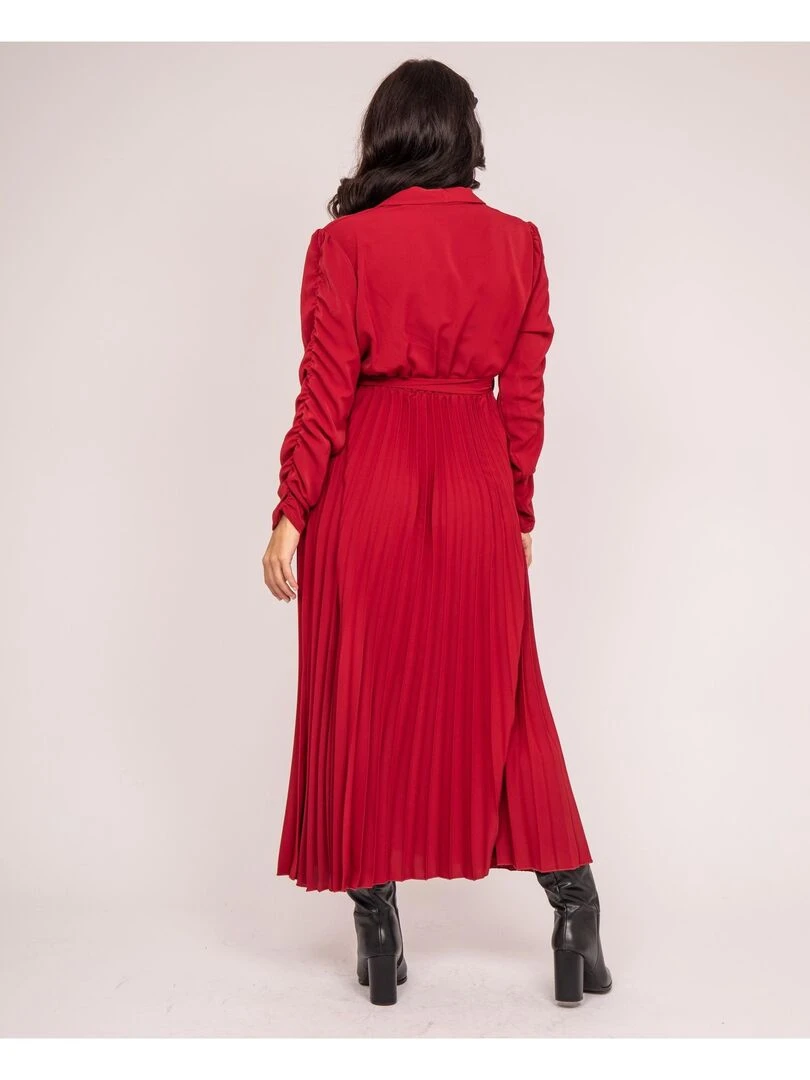 Robe longue plissée ILEM Bordeaux