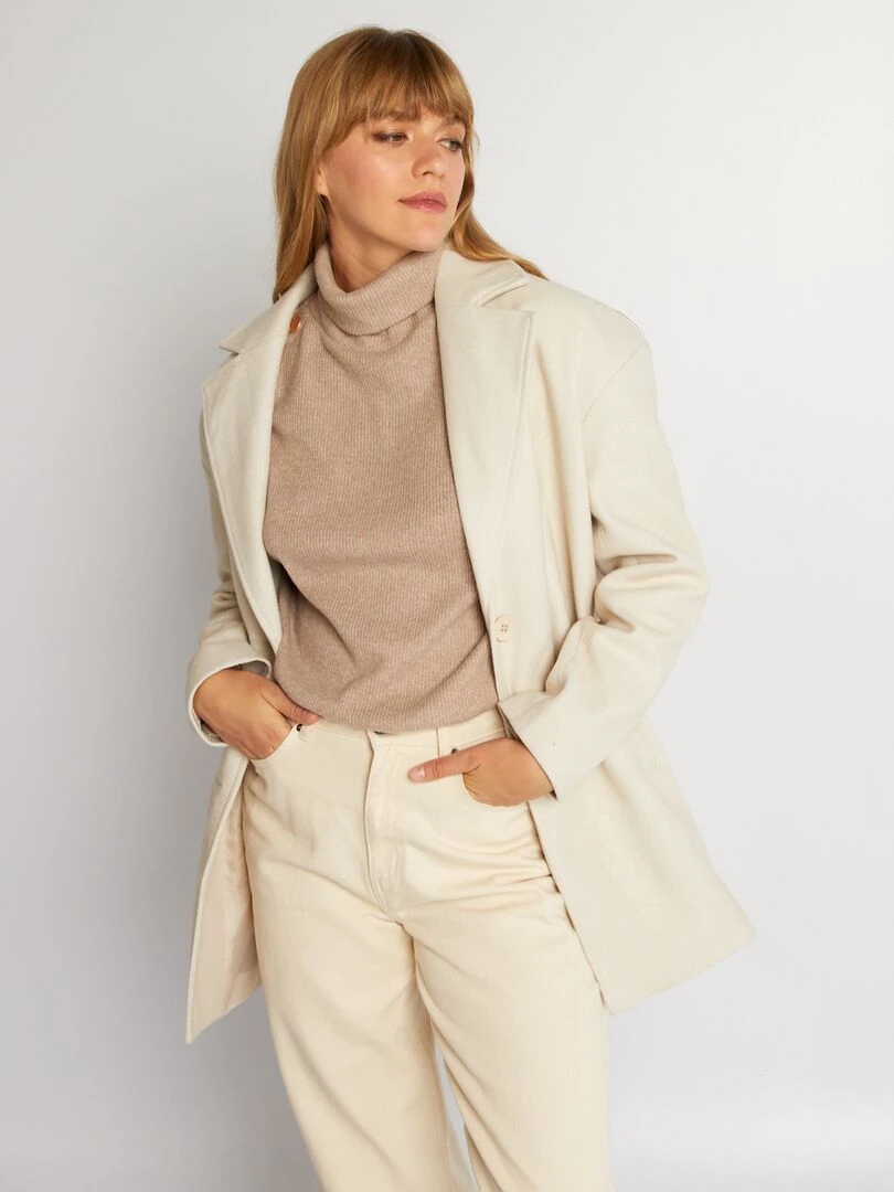 Manteau mi long Beige