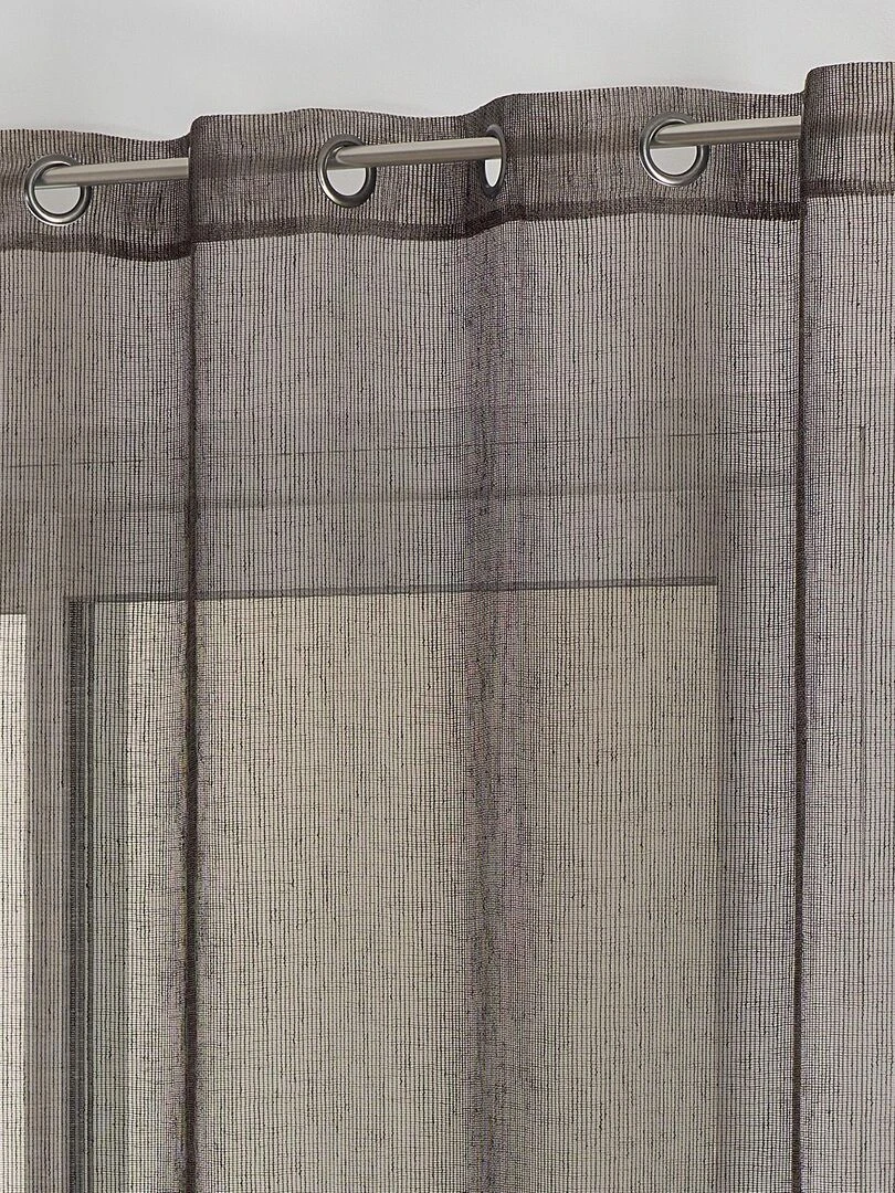 Voilage tamisant en filet rustique Taupe