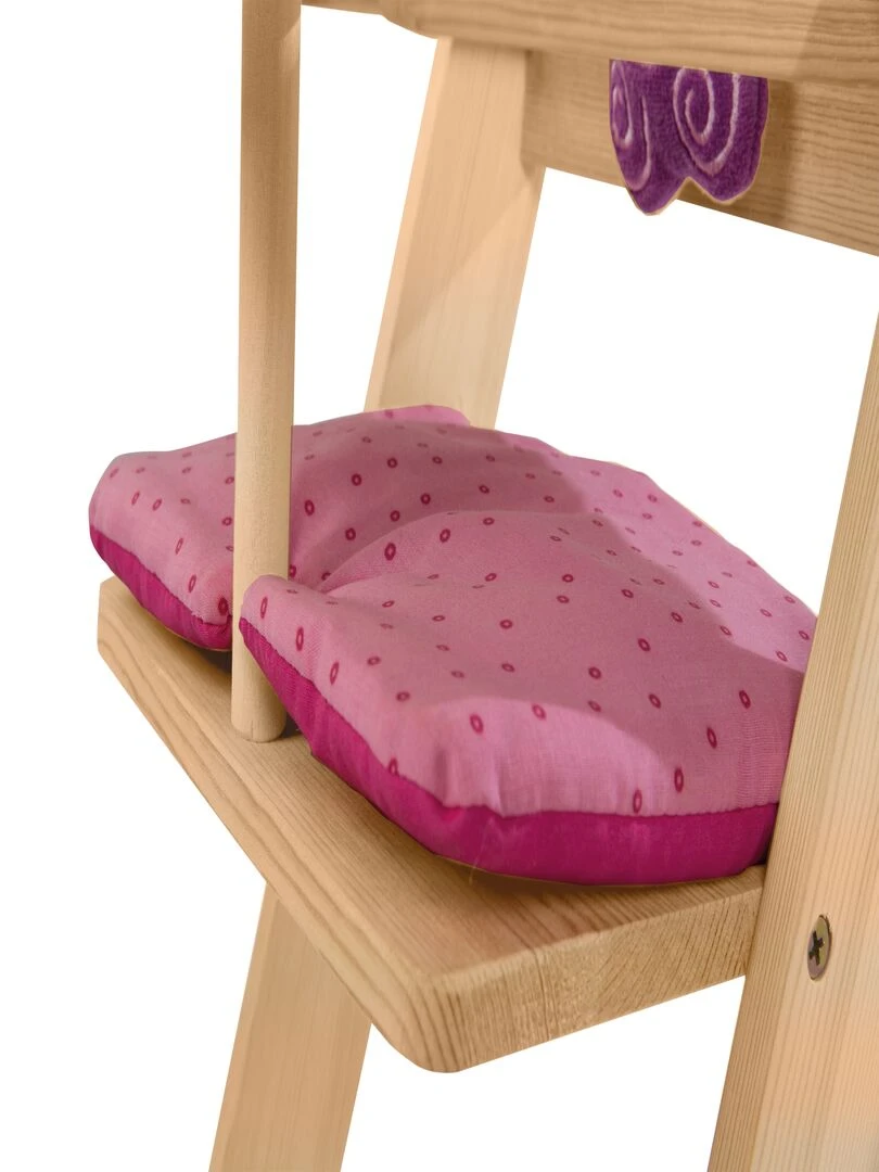 ROBA Chaise haute pour Poupée "Happy Fee" en bois   Dès 3 Ans   Naturel/Rose   N/A