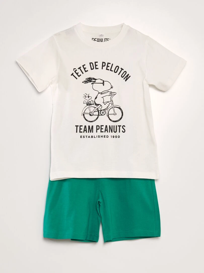 Ensemble pyjama court 'Snoopy' 2 pièces Blanc