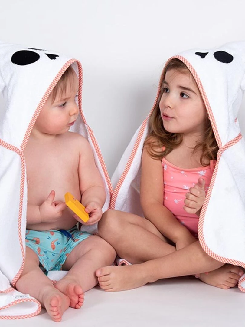 Cape De Bain En Coton Bio Alaska Blanc
