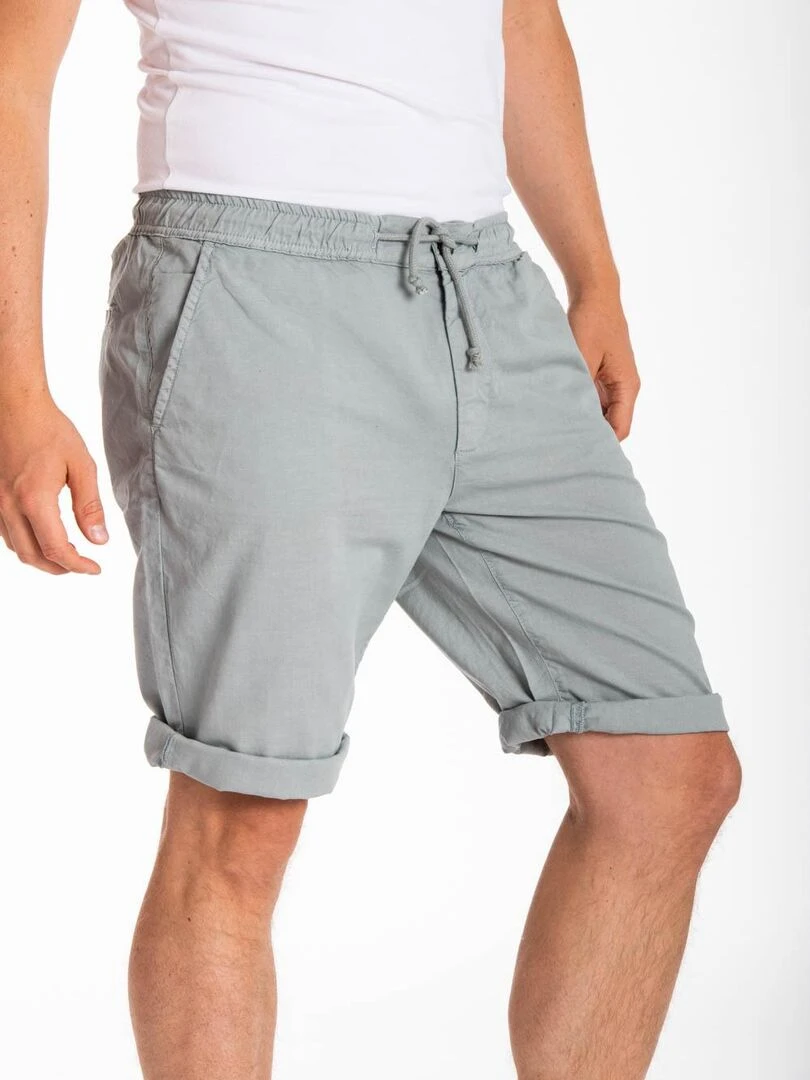 Bermuda coton lin MANNY 'Rica Lewis' Gris