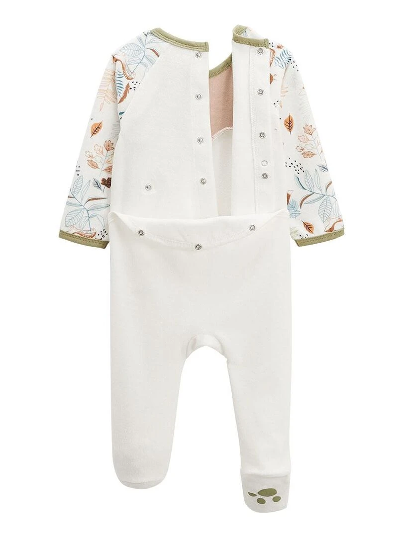 Pyjama bébé en velours Montreal   Ecru