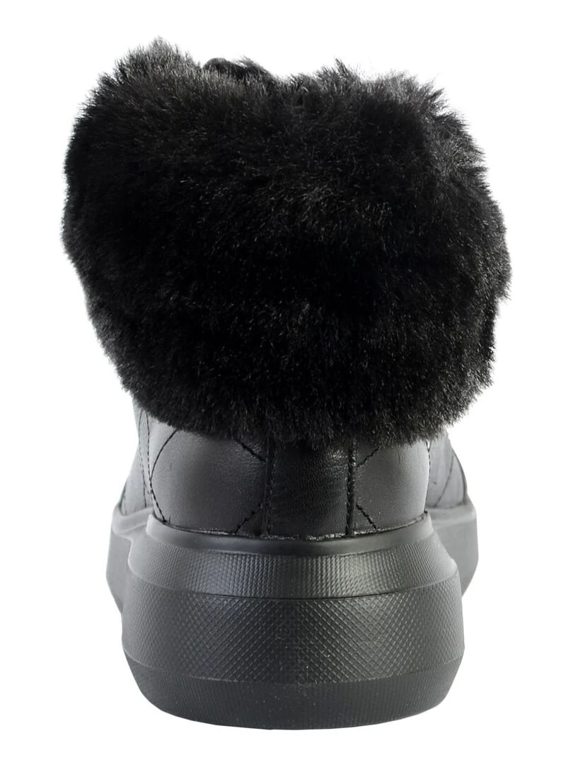 Basket Montante Geox D Rubidia C   Nappa+ Synt.Fur   Noir