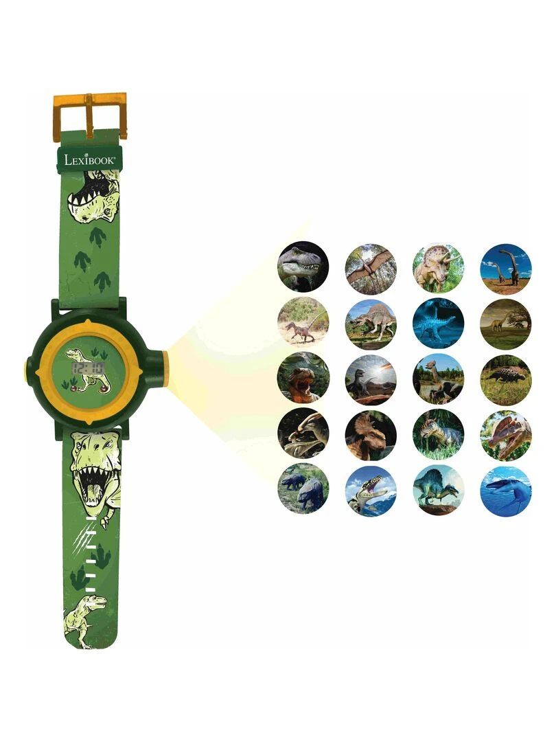Montre digitale avec projection de 20 images design Dinosaure N/A