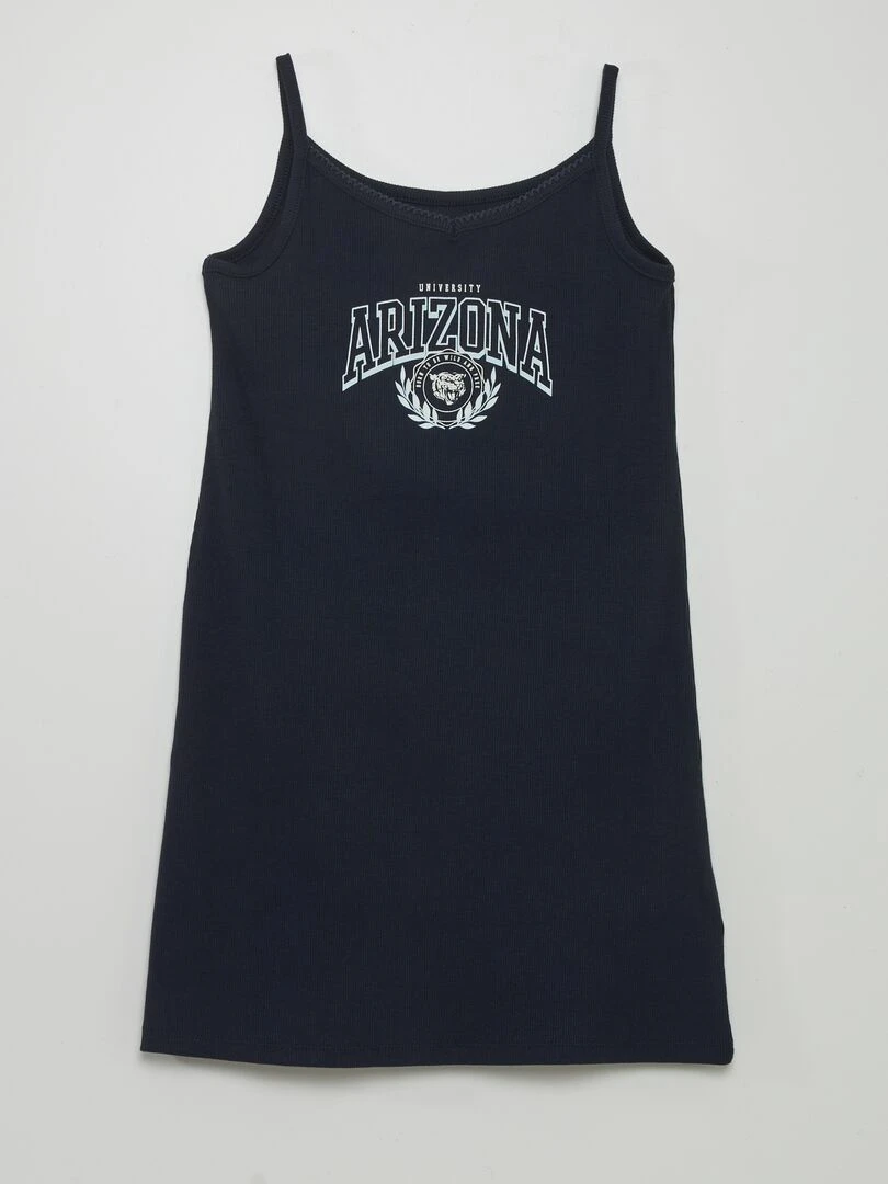 Chemise de nuit à imprimé Bleu