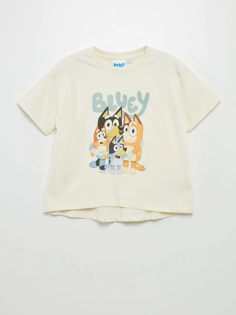 Tee shirt imprimé 'Bluey' blanc