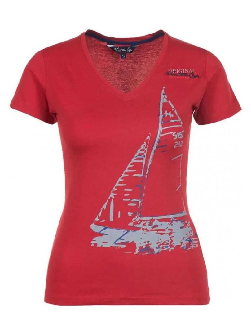 T shirt manches courtes femme ADRIO Rouge