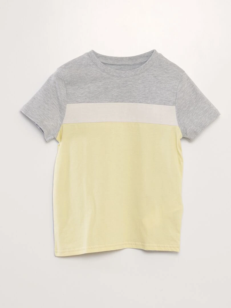 Tee shirt colorblock Jaune