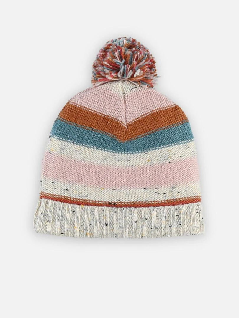 Bonnet rayé en tricot   Noukie's   Beige