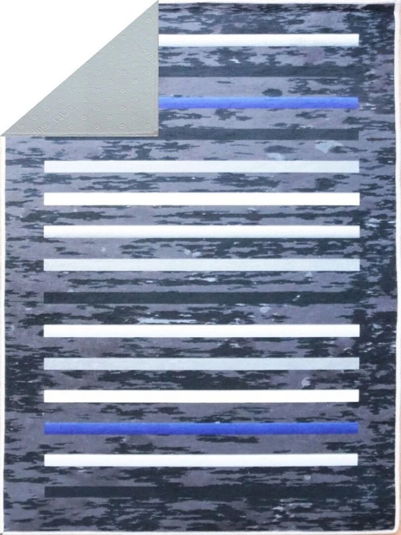 Tapis Rayures Noir   Noir