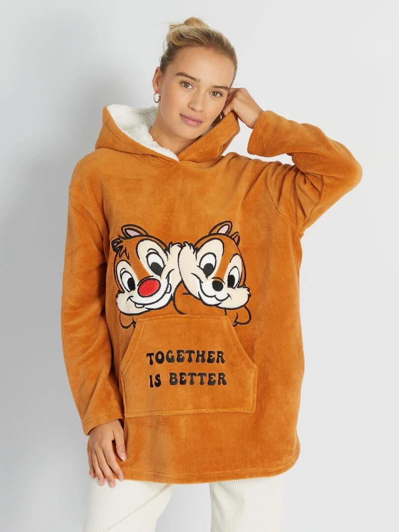 Haut de pyjama polaire 'Tic & tac' 'Disney' Marron