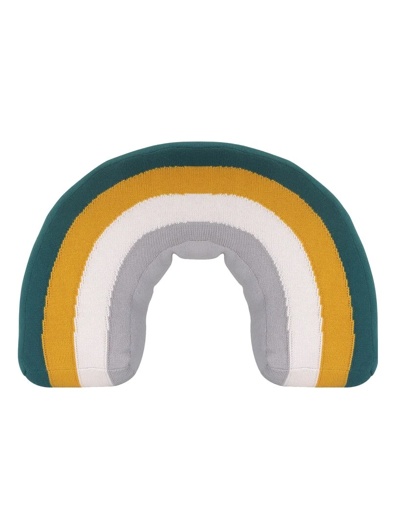 Coussin Arc en Ciel en coton Vert