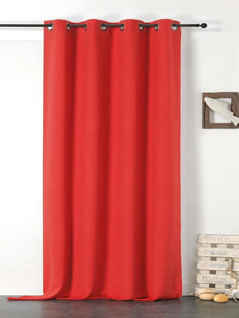 Rideau en 100% lin Libeccio Rouge