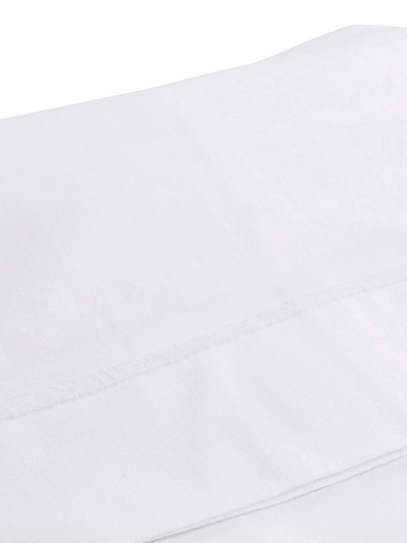 Drap plat avec point bourdon Blanc