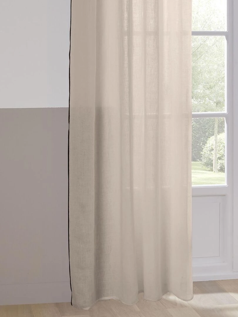 Rideau Voilage 100% lin Beige