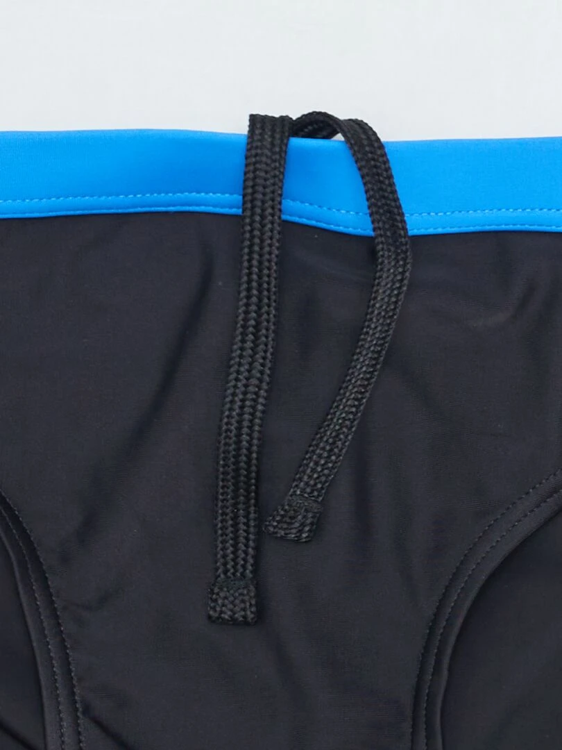 Slip de bain uni   Noir