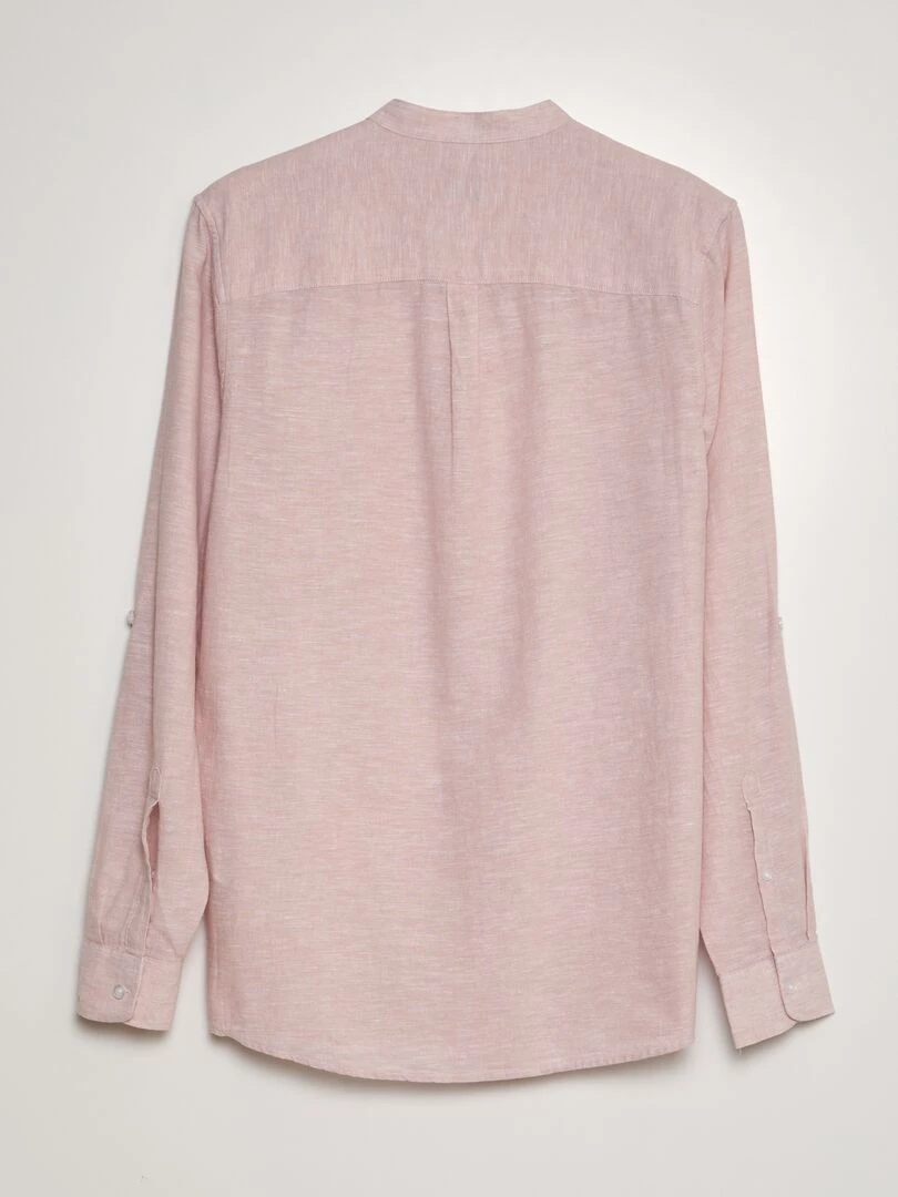Chemise à col mao Violet pale