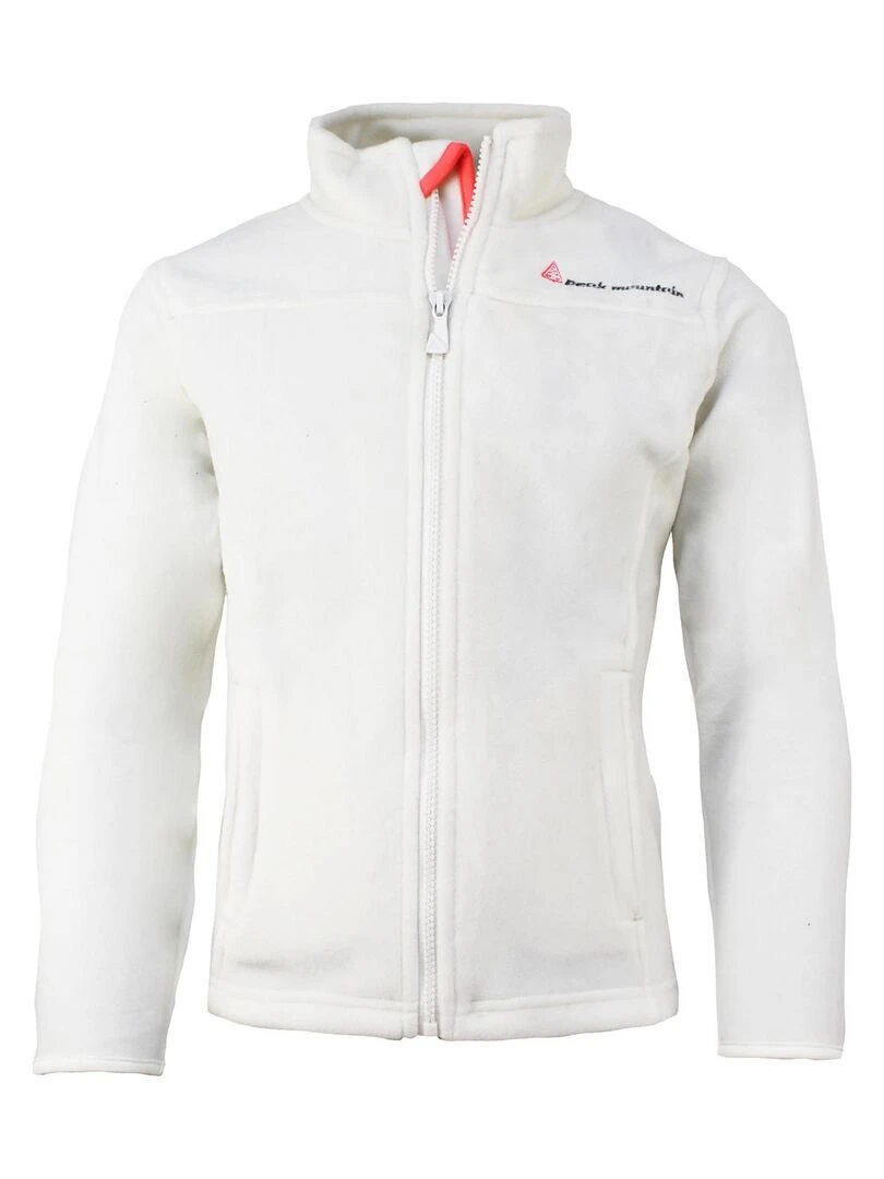 Blouson polaire fille GACESARE PEAK MOUNTAIN Ecru