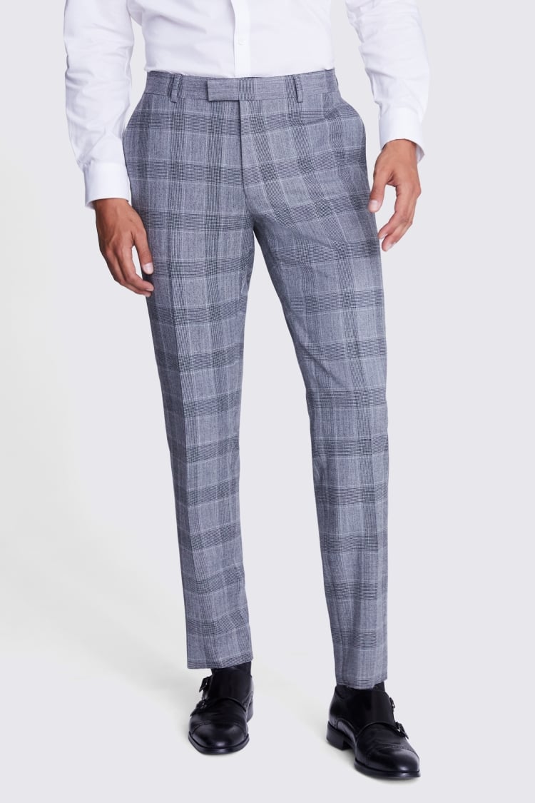 Tailored Fit Blue Check Performance Jacket    Buy Online at Moss