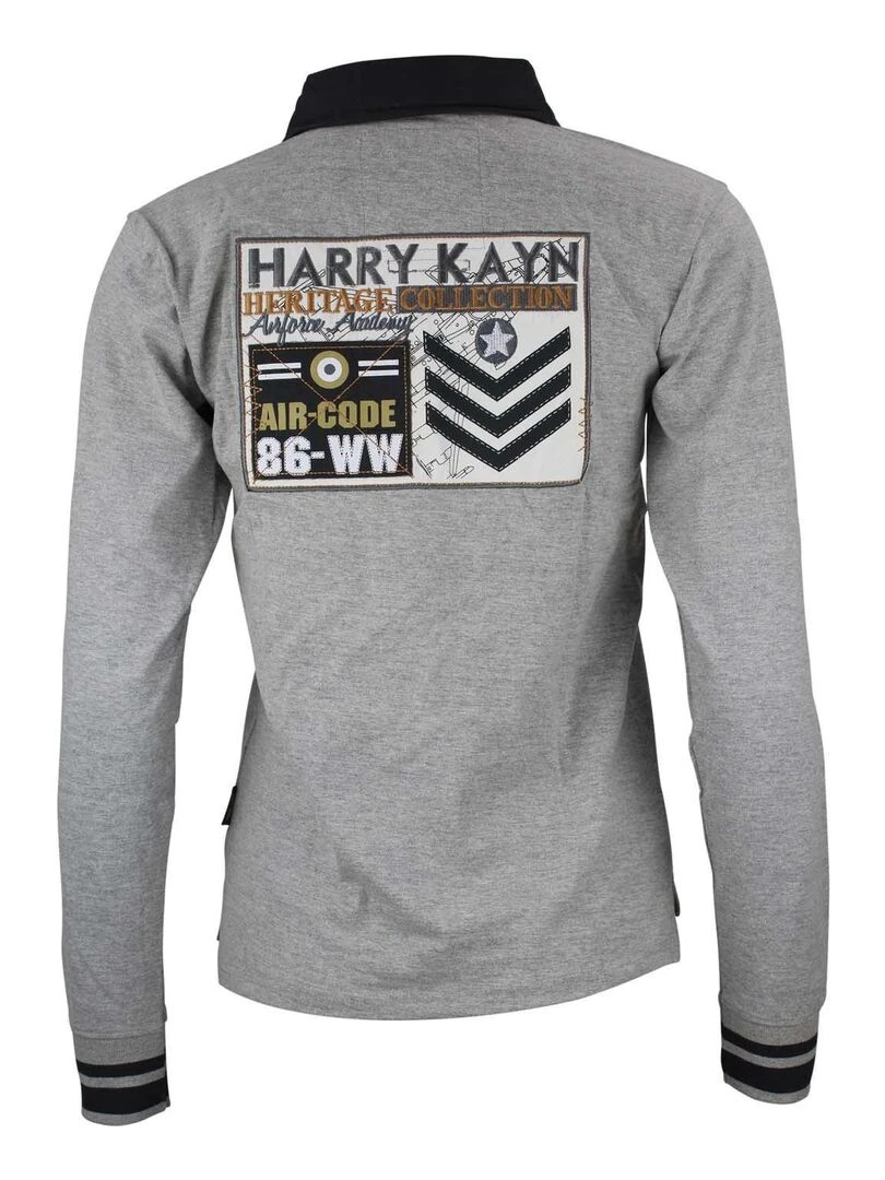 Polo manches longues garçon ECANOPE HARRY KAYN Gris