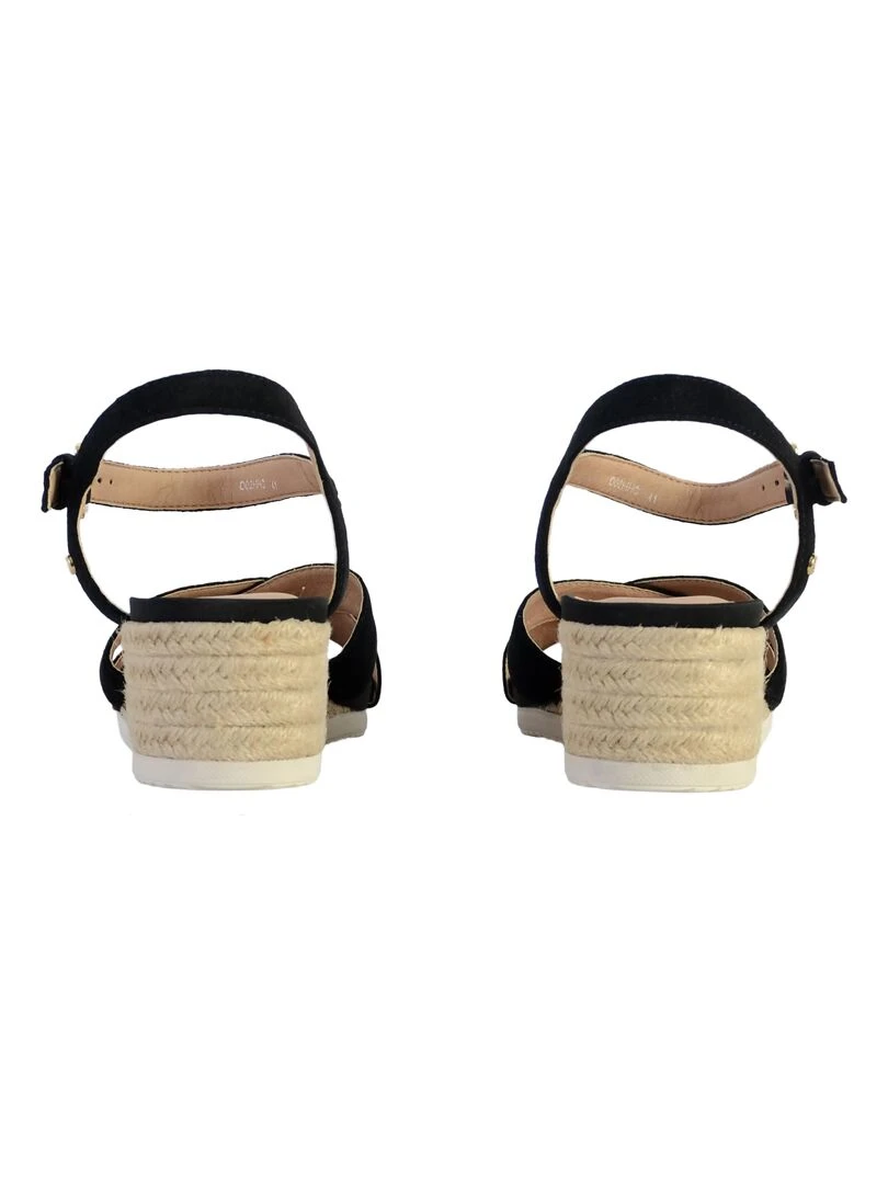 Sandale Compensée Cuir Geox Ischia D02HHC 00022   Noir