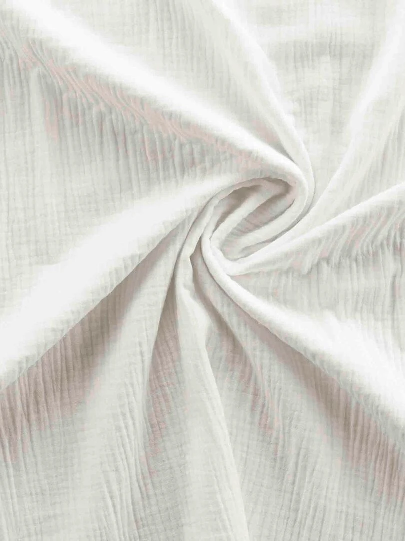 Parure 3 pièces Gaze de Coton Blanc