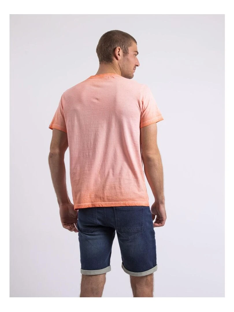 T shirt col rond NIRAVELO Orange corail
