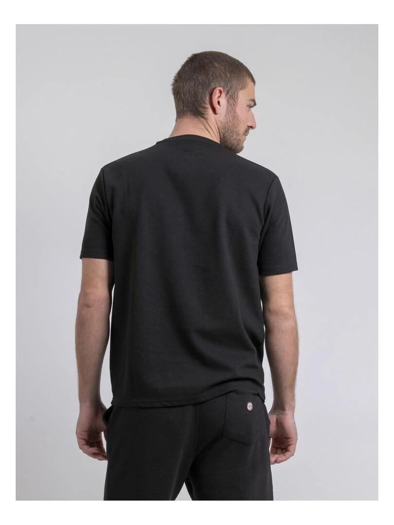 T shirt col rond pur coton oversize NEWAX Noir