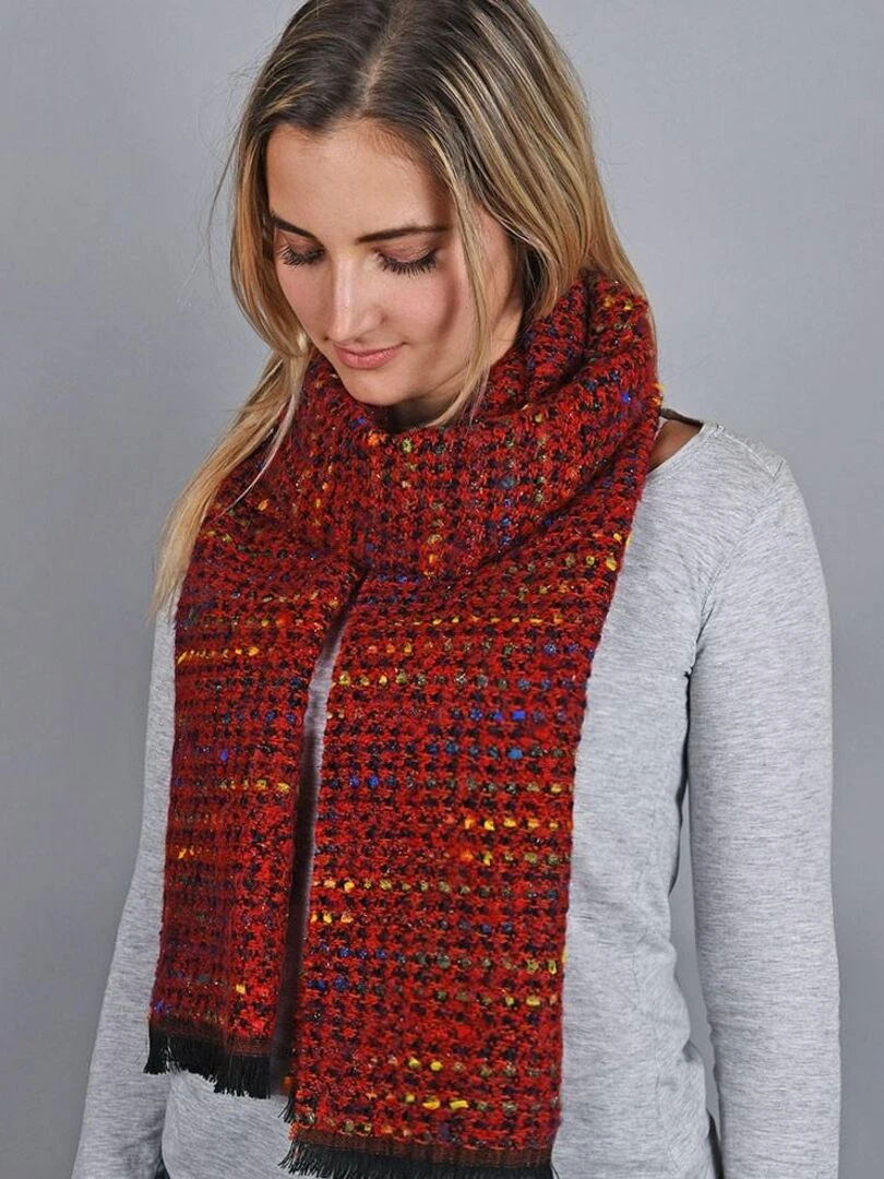 Echarpe Zia Fabriqué en France Rouge