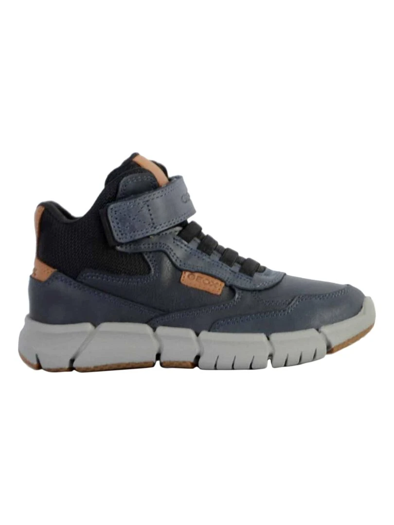 Basket Cuir Enfant Geox J Flexyper Bleu