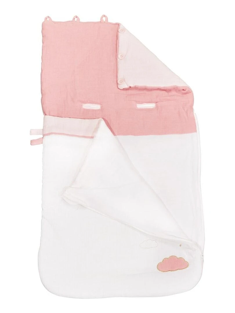 Nid d'ange 0 3mois en coton blanc SAUTHON Blanc Rose