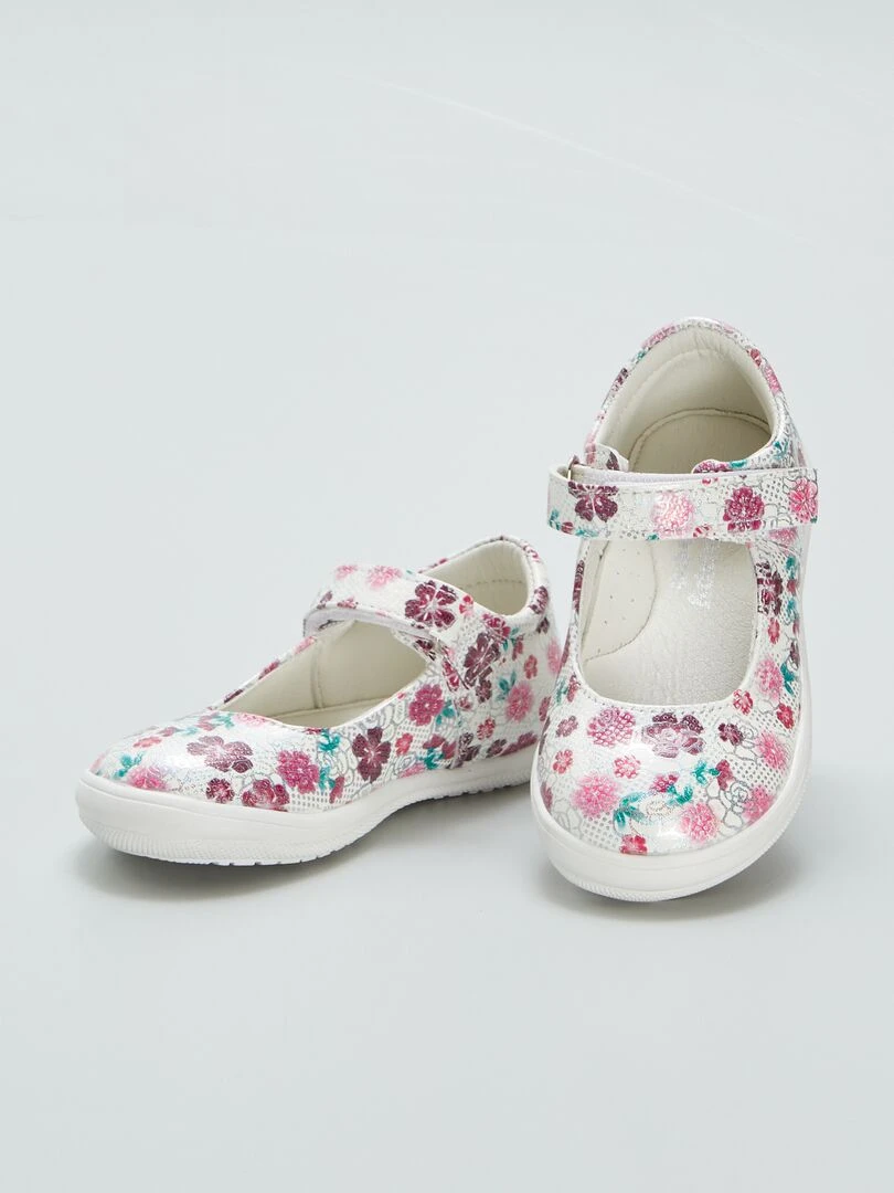 Chaussures babies à motif floral   Rose