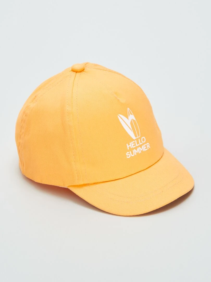 Casquette en toile imprimée Orange