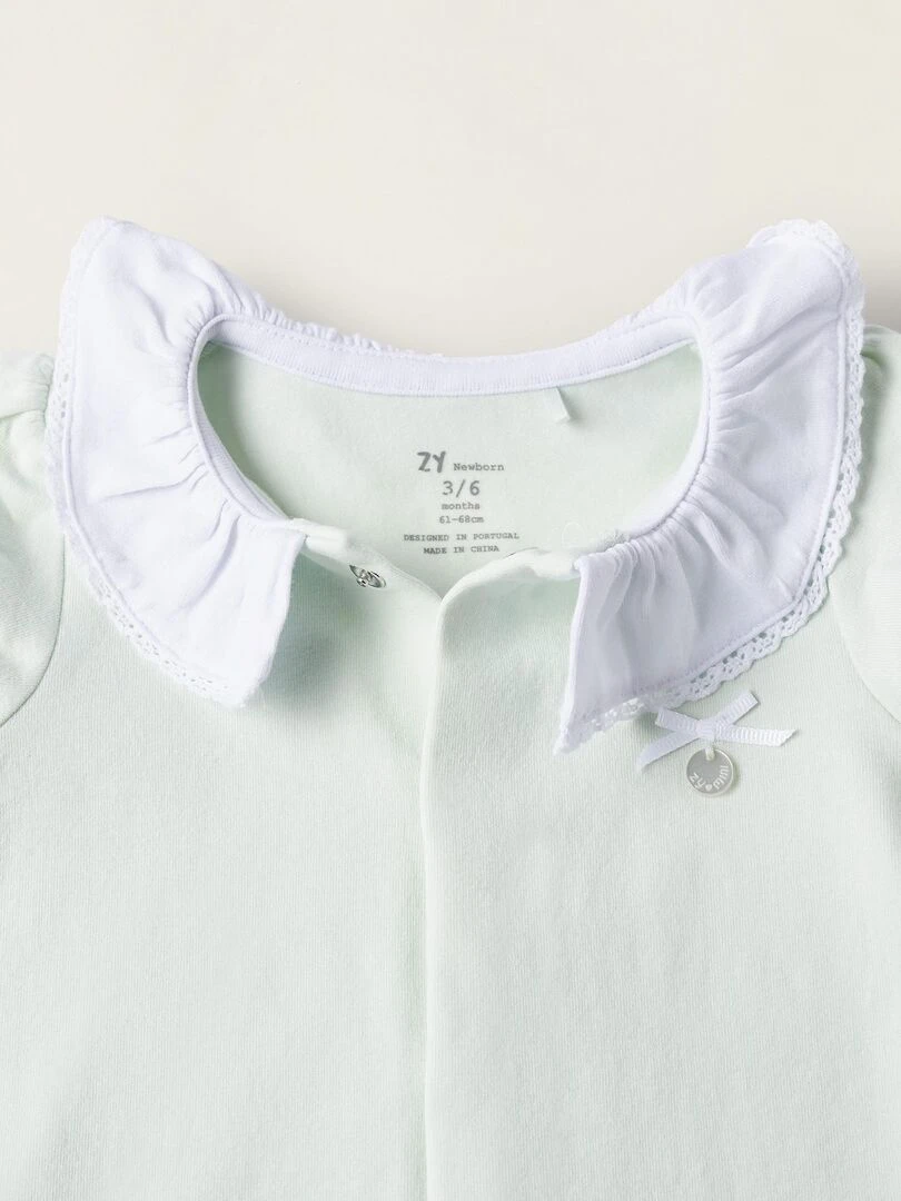 Pyjama de 2 Pièces en Coton pour Nouveau Née   Bleu clair