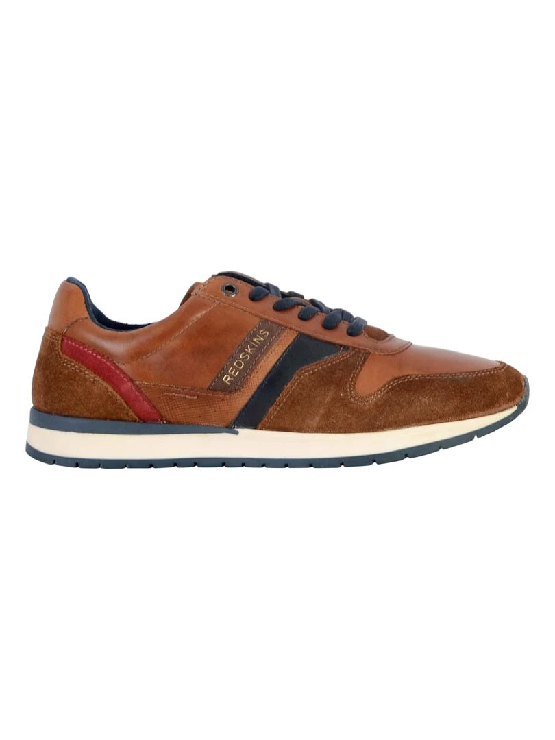 Basket Cuir Redskins Nixit Marron