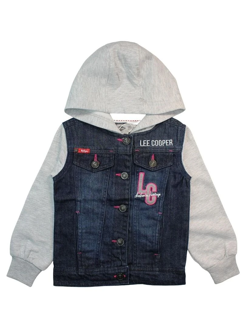 Lee Cooper Vestes fille imprimé logo en coton Gris