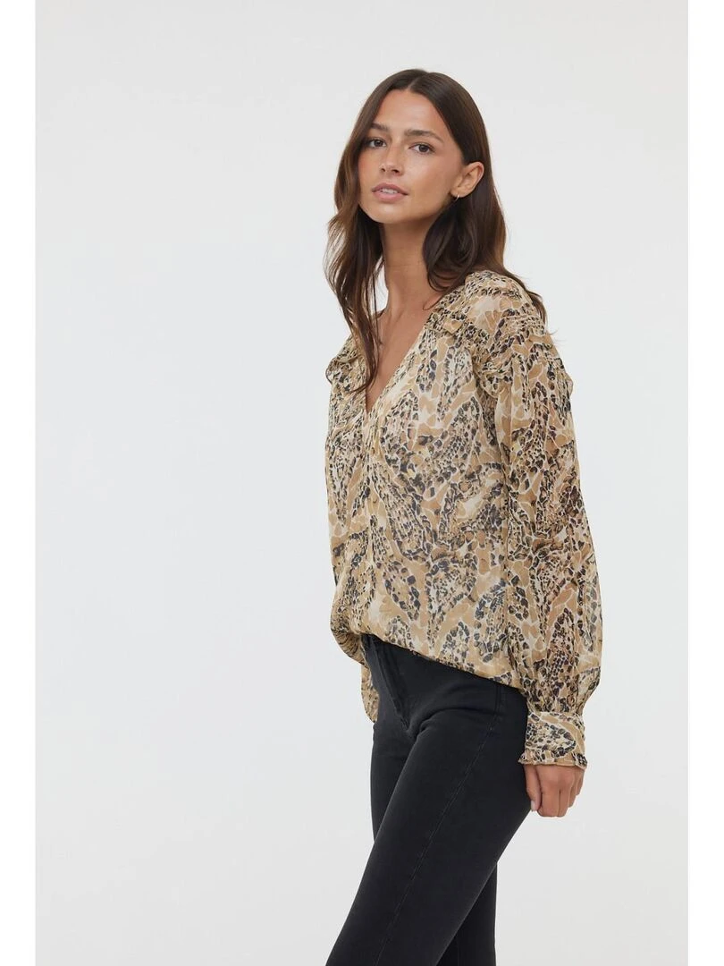 Lee Cooper Blouse manches longues polyester regular MIDENA Beige