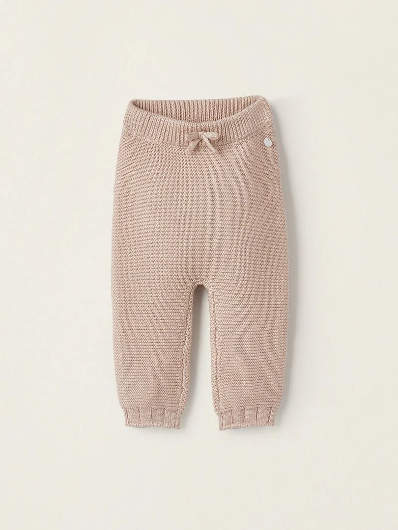 Pantalon en Maille pour Nouveau Né manches longues ATLANTIC COMPANY Rose clair