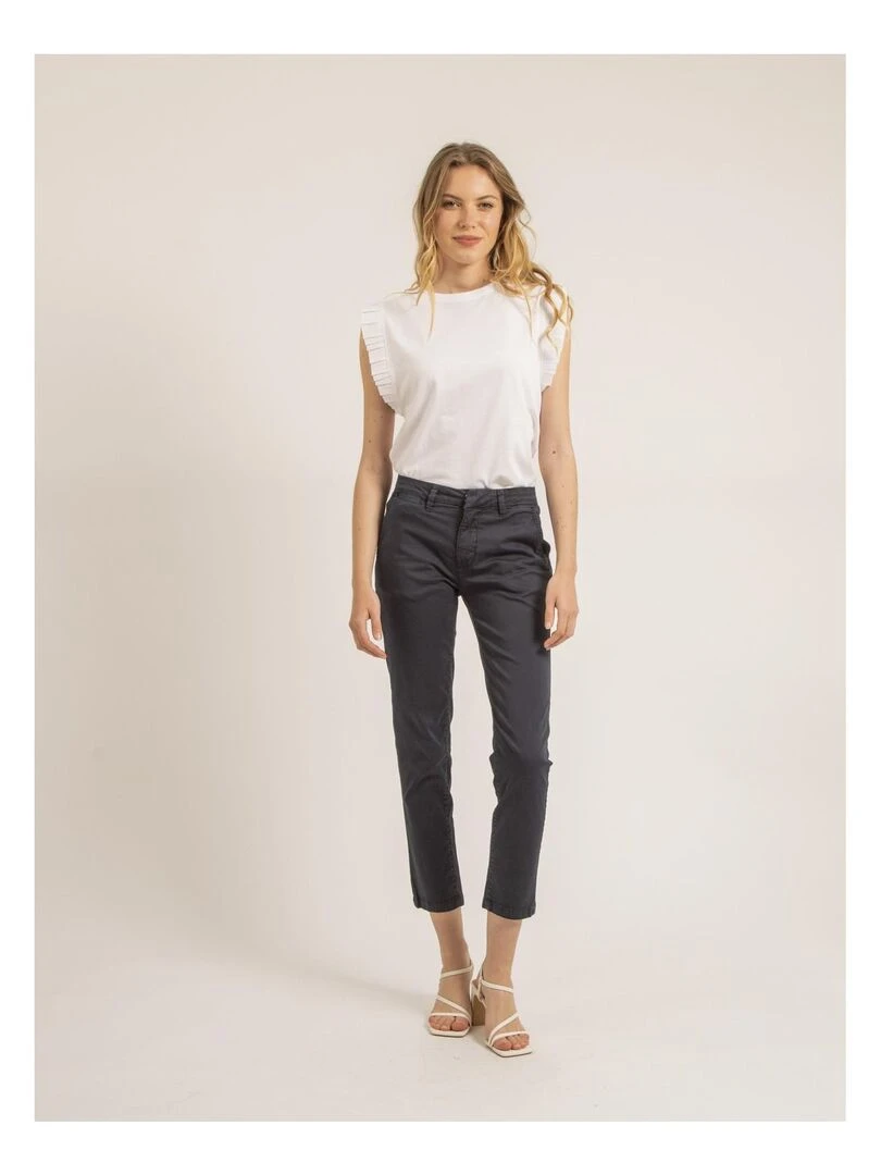 Pantalon chino slim EILYN   Bleu marine