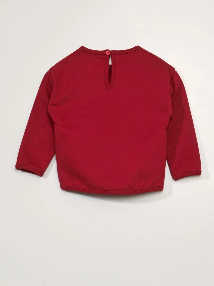 Sweat 'Disney' en coton   Rouge