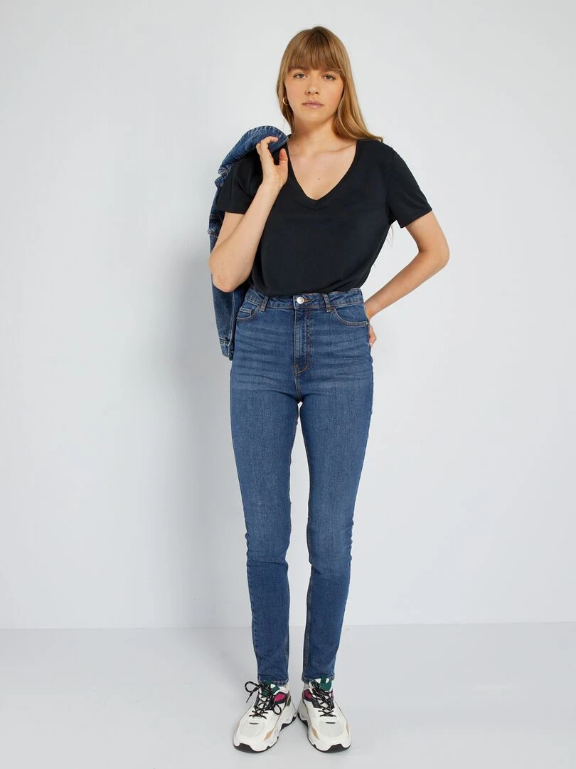 T shirt manches courtes matière douce   noir