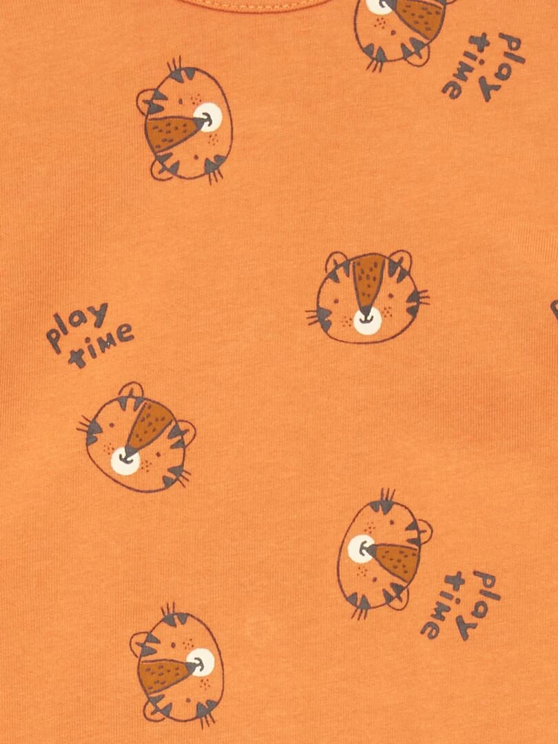 Pyjama 1 pièce imprimé Orange